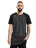 Urban Classics Herren Shaped Raglan Long Tee T-Shirt, cha/blk, XX-Larg