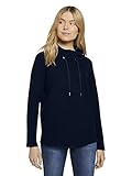 TOM TAILOR Damen Strukturiertes Sweatshirt mit Rollkrag