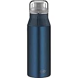 alfi elementBottle 600ml, Edelstahlflasche Pure blau, dicht, spülmaschinenfest, BPA-Frei, Wasserflasche 5357.211.060, Trinkflasche Edelstahl für Kinder, Schule, Sport, Flasche für S