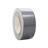 Premium Gewebeband | Panzertape | Panzerband | Klebeband | Gaffa Tape | 50mm x 50m, weiß, schwarz, silber, Farbe:silb