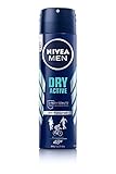 NIVEA MEN Dry Active Deo Spray (150 ml), effektives Anti-Transpirant für ein trockenes Hautgefühl, mit 48h Schutz und Dual-Active-F