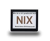 Geldgeschenk für alle die sich Nichts wünschen NIX Ideales Geburtstagsgeschenk für Frauen und Männer lustige Geschenke zum Geburtstag& Hochzeit (schwarz)