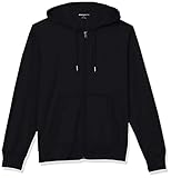 Amazon Essentials Lightweight Jersey Full-Zip Hoodie Kapuzen-Sweatshirt, Schwarz, XXL