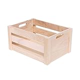 Holzkiste, Aufbewahrungsbox aus Holz, Präsentationskiste, Korb für Snacks und Gemüse, Küchenarbeitsp