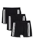 Schiesser Herren Shorts 3er Pack Organic Cotton Softbund und Streifen - 95/5 Stretch, schwarz, M