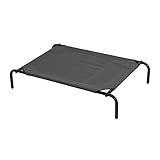 PawHut Hundebett Outdoor Hundeliege Katzenbett mit Mesh Haustierbett Schlafplatz Metall Oxford-Gewebe Kaffee 130 x 80 x 20