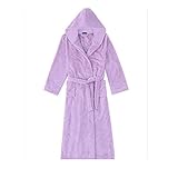 AYDQC Winter-Flanell-Roben langer fester Kapuze Marineblau-Bademantel mit Gürteltaschen Paar Taschen lässig Indoor Homewear Unisex Pyjamas (Color : B, Size : Medium)