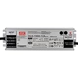 HLG-150H-12A: MEAN WELL LED-Netzteil 150W, 12V, IP65, Spannung & Strom einstellbar (12V 150W)