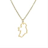 BACKZY MXJP Halskette Umriss Land Texas Staat Afrika Israel Australien Frankreich Syrien Irland Jamaika Barbados Nigeria Puerto Rico Weltkarte Halsk