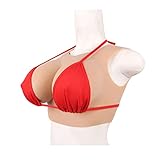 AJIU Silikon-Brustplatten Falsche Brüste Titten E-Cup-Brustplatte Brustformen für Transgender Drag Queen Crossdresser,Dark Brow