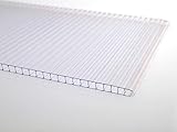 Polycarbonat Hohlkammerplatte, 6 mm, Breite: 1050, 2100 mm Länge: 1000-6000 mm, Farbe: klar/farblos (2000 x 1050 mm)