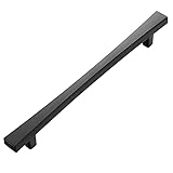 Sysrqcer Schrankgriffe Black Griffe Küchentürgriffe Schrankknöpfe Zinklegierung Moderne Möbel Hardware-Griffe Schrank Türknöpfe Kleiderschrank Kleidergriff (Size : Hole Distance: 160mm)