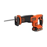 BLACK + DECKER BDCR18E1-QW Akku-Säbelsäge - 1 Batterie - 1 140-mm-Klinge - 18V