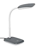 Reality Leuchten R52431187 Boa A+, LED Schreibtischleuchte, Acryl, 3.5 Watt, Integriert, Titanfarbig, 25 x 11 x 36