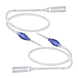 2 Stück Handpumpe wasser aquarium, Aquarium Reiniger/Kiesreiniger, Aquarium Bodenreiniger für Aquarien und Fischtanks, Einstellbarer Wasserflussregler für Wasserwechsel und Reinigung von Kiesel(1,7m)