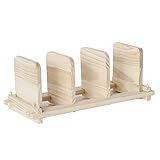 LEGU Buchstützen Hölzerne Buchstützen Holz Verstellbare Breite Desktop-Buchenden Für Regale Organizer Tabletop Bücherregal Dekor Buchstützen Einziehbarer (Color : Three Grid)
