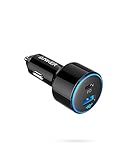 Anker Auto Ladegerät PowerDrive Speed+ 2, USB C Kfz Ladegerät 2 Port 49W mit Power Delivery für MacBook Pro/Air 2018,iPad Pro 2018,iPhone XS Max/XR/XS/X und mit PowerIQ 2.0 für Samsung S9/S8