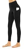 JOYSPELS Sporthose Damen, Sport Leggings Damen Sportleggins Laufhose Sportbekleidung, Schwarz, M