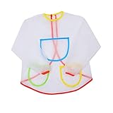 sharprepublic Kid Art Kittel Malerei Schürze Langarm Mantel Zum Backen, Essen, für Kinder Im Alter von 3 6 Jahren Wasserdichtes Artist Paint S