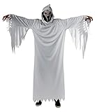 Foxxeo weißes Geister Kostüm für Erwachsene - Herren-Größe M-XXXL - Herren Damen Halloween Fasching Karneval Größe XXL-XXXL