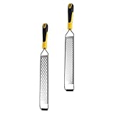 Yardwe 2Pcs Käse Reibe Geätzt Groben Reibe Obst Zitrus Zester Edelstahl Geätzt Groben Reibe Zitrone Parmesan Reibe Küche Werkzeug