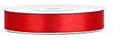 Libetui 25 Meter Satinband Rot Schleifenband Rot Satin Dekoband Rotes Geschenkband Deko Band, Weihnachtsdeko, Geschenkverpackung, Hochzeit Band Rot Breite 12
