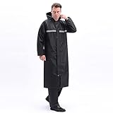 Regencape Herren,Herren Regenjacke mit Kapuze,Fahrradjacke Hosenanzug Herren Wasserdicht,Reflektierender,Winddicht Regenjacke für Festival, Konzert, Camping, Fahrrad, Wandern,B,4XL