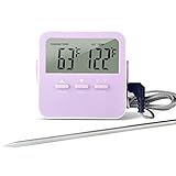 Mibee Hoch- und Tieftemperaturalarm mit Timer Innen mit Hoch- und Tiefalarm Digitales Kühlschrank mit großem LCD-Display