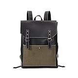 ADIE Retro Herren Pu. Lederrucksack, 14inch Mann Mode-Business-Laptop-Tagespack, große Kapazität Freizeitreisen, Student, Büro Rucksack (Color : Brown, Größe : 14inchs)