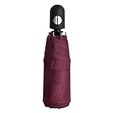 ZHONGTAI Regenschirm Sturmfest Tasche Automatische Mini Regenschirme Sunny Rainy Frauen Uv Leichte Folding Umbrella for Frauen Windsicher Regenschirme Klappschirm (Color : YS200053RD)