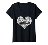 Damen Empath-Wortwolke T-Shirt mit V