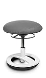 Topstar SU83BT3 Sitzhocker Sitness Bobby für Kinder, Standfußring Alu weiß lackiert, Stoff, g