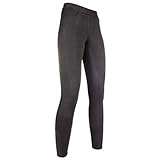 HKM 11106 Reitleggings Yvi, Silikonvollbesatz Stretch Damen, Schwarz, 38