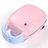 Frühstücksmaschine Multifunktional 4-In-1 Sandwichmaker Toaster Waffeleisen Grill Panini Cooks Toasties Professional,Küchenhelfer,Antihaft/Rosa / 600W