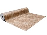 Hochwertiger PVC Bodenbelag Meterware - TACUTO Eiche Chalet, 2,00m x 1,00m, Rutschhemmende, Strukturierte Oberfläche, Holz-Optik-Desig