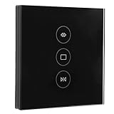 VINGVO WiFi-Vorhang-Schalter, APP-Fernbedienung Sprachsteuerung WiFi-Vorhang-Steuerung-Timing-Funktion für für Home-Office-Wohnung(Schwarz)
