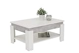 Apollo Theo Funktionscouchtisch, Holzwerkstoff, Weiß, 90x60x40-62