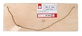 Rayher 62849505 Holzschild Rechteck, 40 x 15 cm, Stärke 6 mm, mit Jute-Aufhänger, Birkenholz, FSC zertifiziert, Holzschild zum Aufhängen, Holzbrett, Türschild, Holzhänger blank