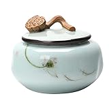 GETRICH Tee-Caddy-Speicher-Tee-Träger-Container Tee-Speicher-Glaslagerung von Tee-Dosen Celadon Tee-G
