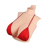 WISFANCY Crossdresser Realistisch Groß Silikon BrüSte KüNstliche BrüSte Titten Fake BrüSte Brustprothesen Brustplatte für Mastektomie Drag Queen Transgender Cosplay B-H Cup