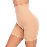 Slip Shorts Shapewear für Frauen Bauchkontrolle Unterwäsche Hohe Taille Shaping Panties Body Shaper Oberschenkel Slimmer, #1 Beige (feste Kontrolle), M