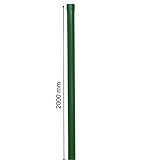 Zaunpfahl rund Metall Ø 34 Pfosten 2000mm lang in grün als Pfahl oder Zaunstrebe für Draht Zaunanlag