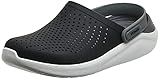 Crocs Unisex LiteRide Clog Clogs, Black/Smoke, 46/47 EU