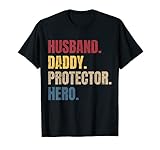 Herren Ehemann Papa Protector Hero - Bester Vater Vatertag T-S