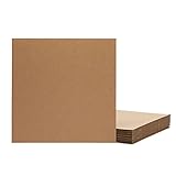 Juvale Wellpappe (Set, 24 Blatt) - Bastelpapier, Kartonpapier, Fotokarton - Ideal für Verpackung, Versandtaschen, zum Basteln, Kunsthandwerk - Braun, ca. 30,5 x 30,5 