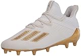 adidas Men's Adizero Football Shoe, White/Gold/Gold, 18