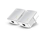 TP-Link Powerline Adapter Set TL-PA4010 KIT(600Mbit/s Homeplug AV2, 2 LAN Ports, Plug&Play, kompatibel mit allen Powerline Adaptern, ideal für Streaming, energiesparend)weiß