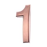 DABENXIONG 7cm 3D-Hausboot-Plakette, Kunststoff Bronze Selbstklebende 0-9 Tür Zahlen Customized Adresse Zeichen Plaque Raum Anzahl Digits Aufkleber Ziffer (Color : 1, Width : 7cm)