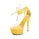 Damen Open Toe High Heels Plattform Kreuzriemen Sandalen Sommer Dünne Ferse Hochzeit Stilettos Flache Elegante Pump