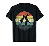 Känguru-Liebhaber-Geschenke, Retro, Vintage-Stil, Zoo-Tier-Silhouette T-S